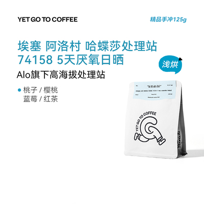 YETGOTO埃塞阿洛Alo哈蝶莎74158樱桃蓝莓5天厌氧精品手冲黑咖啡豆