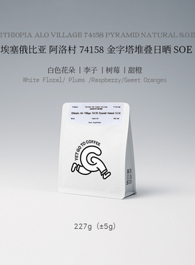 GOTOCOFFEE埃塞俄比亚Alo阿洛74158金字塔堆叠日晒SOE意式咖啡豆