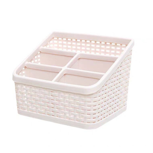 禧天龙塑料桌面杂物盒遥控器收纳筐小框多格收纳篮笔筒盒遥控器架