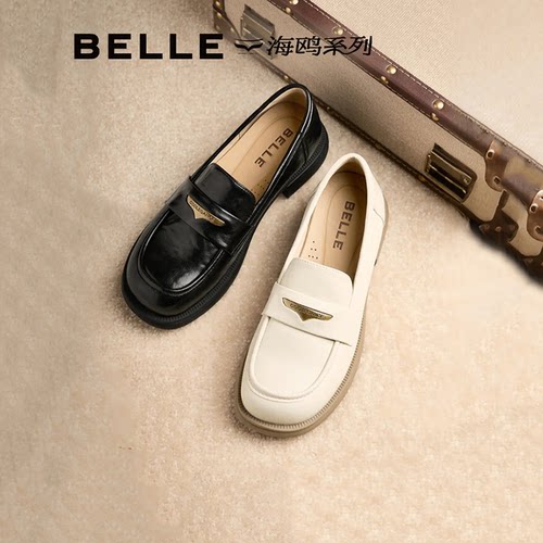 百丽海鸥英伦风乐福鞋25新款