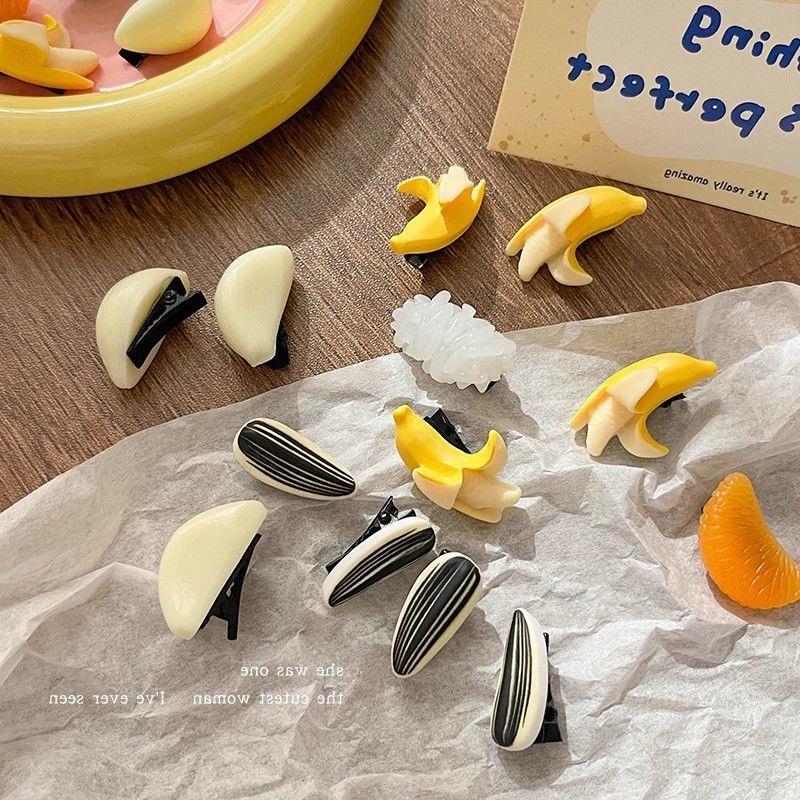 趣味仿真水果发夹女侧边刘海碎发小夹子头饰迷你发卡精致瓜子发饰