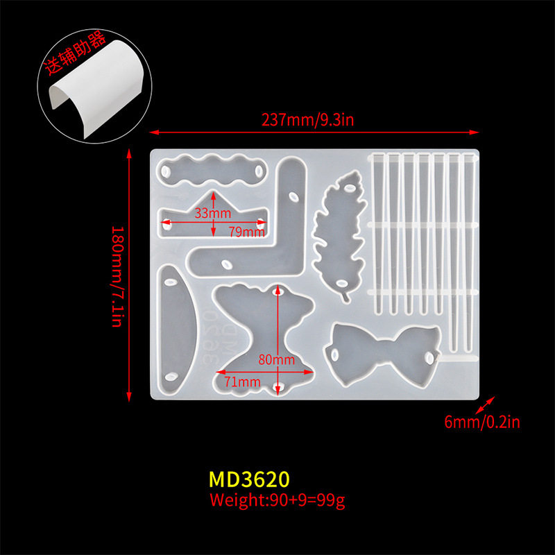 欧美流行新款发钗发夹滴胶模具diy头饰盘发簪模具发卡簪子树脂硅
