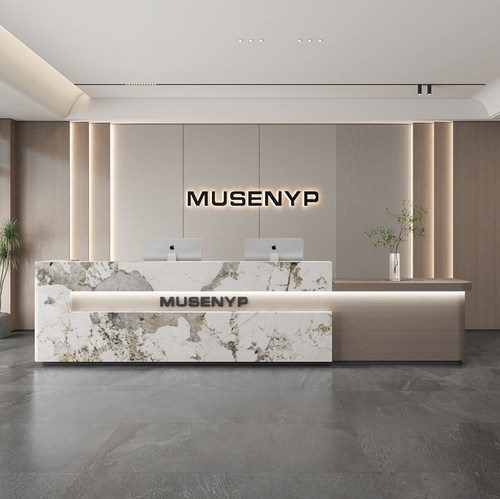 公司前台接待台现代简约收银台桌