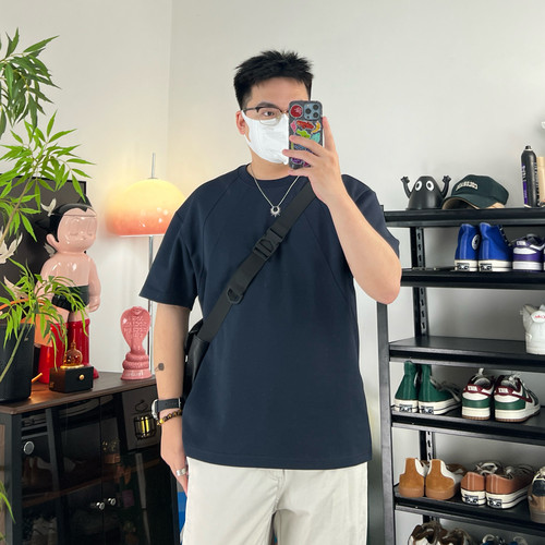 微胖男生美式潮流街头风短袖T恤