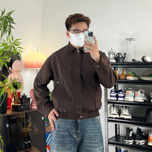 复古英伦风简约斯文做旧质感夹克