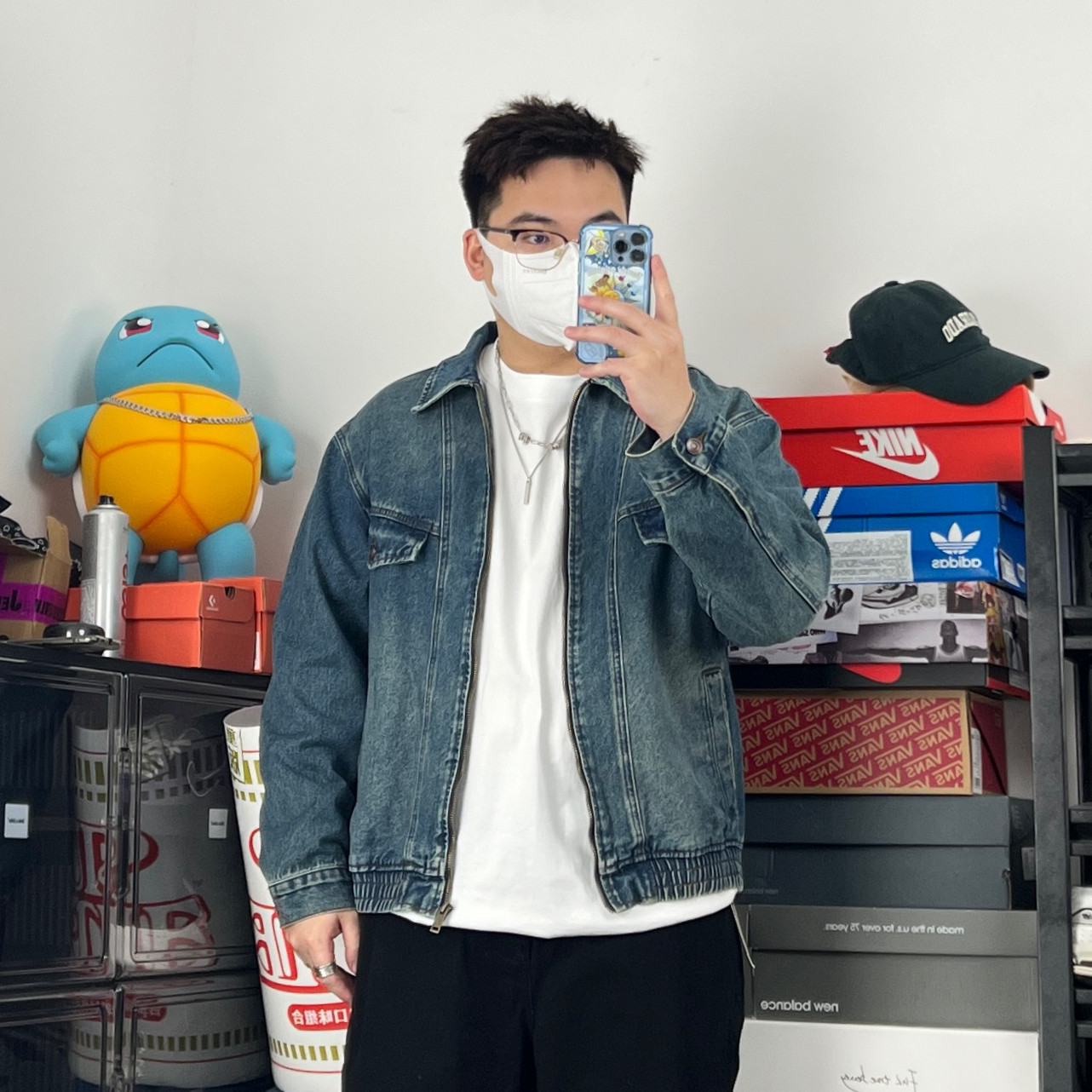 斌斌梨复古水洗蓝分割拼接牛仔外套美式经典磨损感层次工装夹克潮,男装,牛仔外套,淘宝优惠券,粉丝福利购,淘宝优惠卷