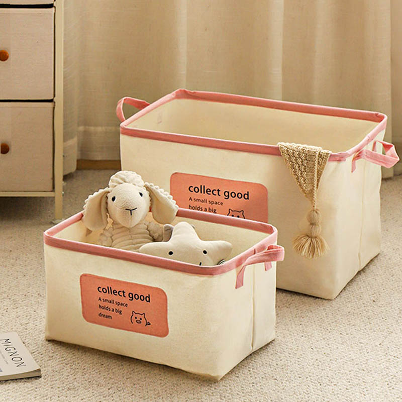 家用整理衣服帆布手提衣物收纳筐