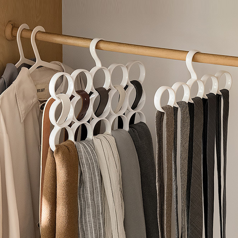 多功能衣帽挂钩领带围巾丝巾组合圆环收纳创意衣架衣帽间整理神器,收纳整理,塑料衣架,淘宝优惠券,粉丝福利购,淘宝优惠卷