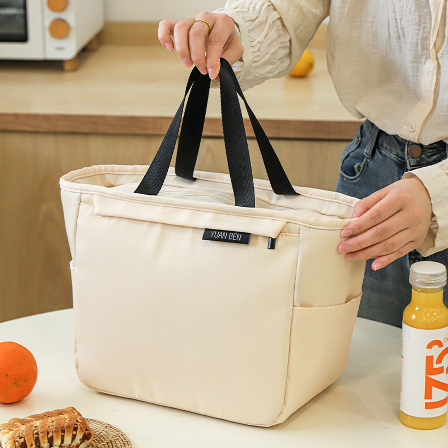 高颜值双层隔热保温饭盒袋