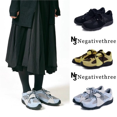 韩国代购negativethree新款机能撞色拼接跑步鞋牛皮休闲运动鞋女