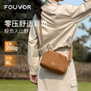Fouvor机能风斜挎包女轻便背包4L大容量户外便携包