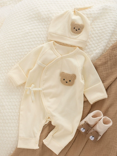 Демисезонный комбинезон для новорожденных для младенца, комплект подходит для мужчин и женщин для девочек