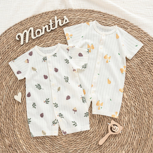 原创清新小橡果～A类棉短袖爬服