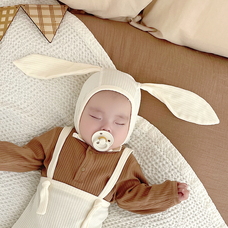 超萌宝宝小兔耳朵帽纯棉，无骨～