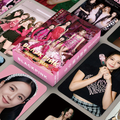 blackpink小卡韩国女团粉墨官方正版自印rose金智妮周边镭射卡片