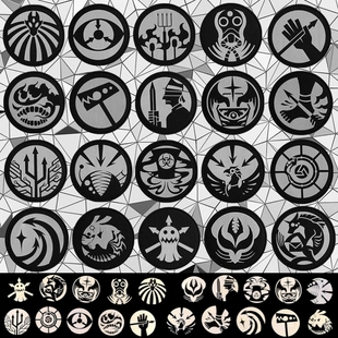 SCP基金会机动特遣队臂章 圆形魔术贴章战术士气章徽章反光背包贴