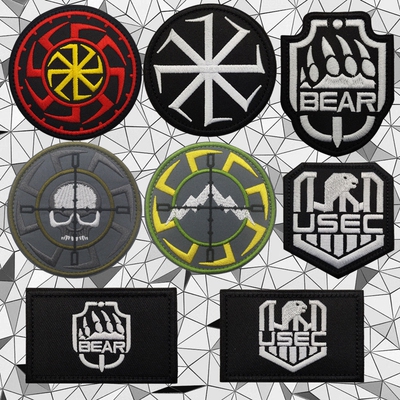 逃离塔科夫刺绣魔术贴章 USEC徽章 BEAR臂章战术背包贴军迷士气章