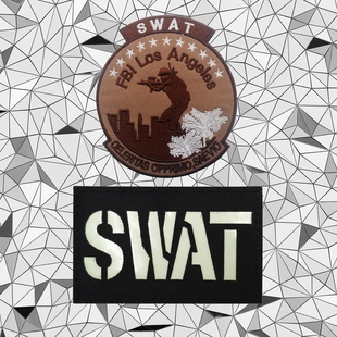 美国SWAT魔术贴徽章 FBI洛杉矶联邦调查局臂章夜光军迷背包士气章