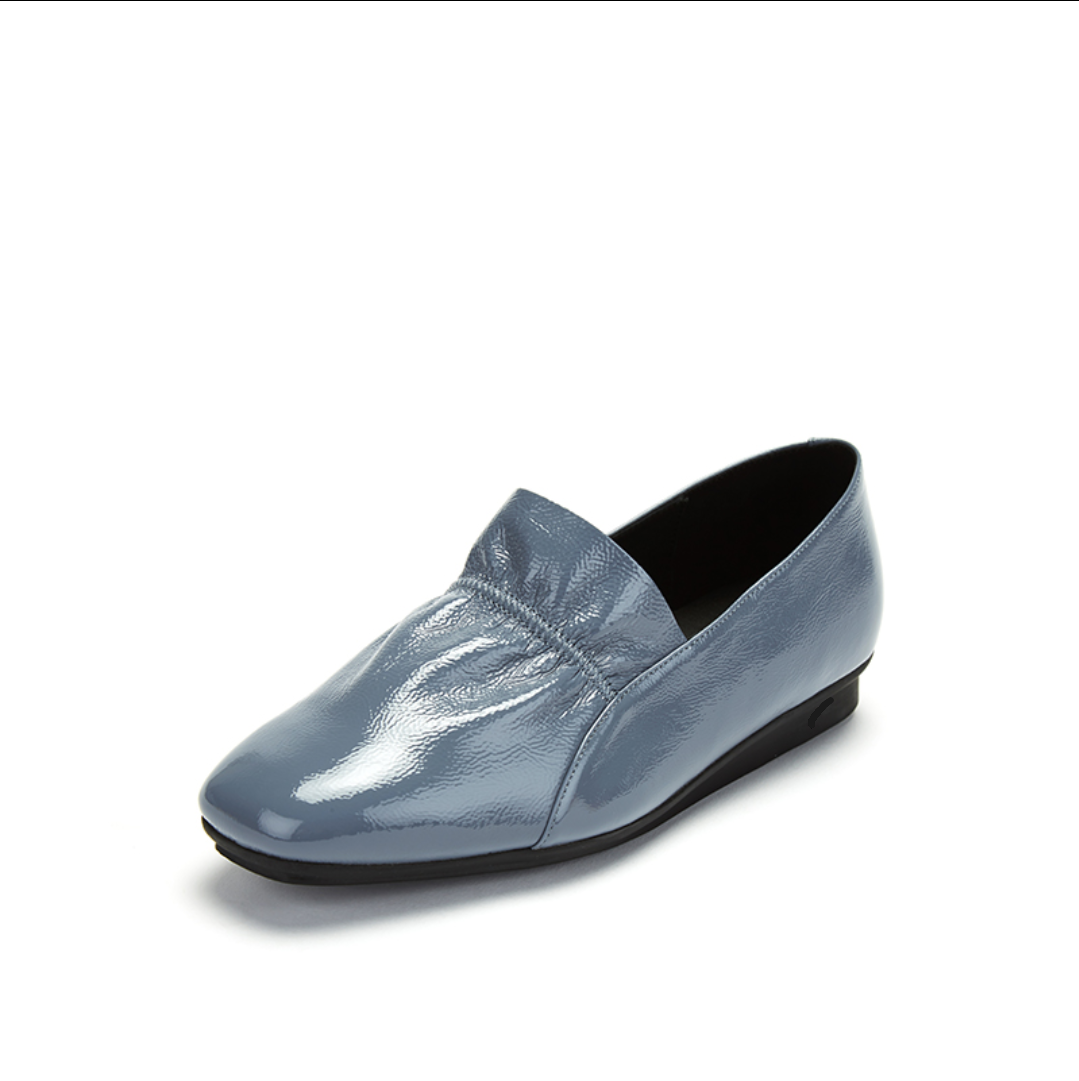 雅氏9mn2 真皮时尚潮流单鞋女鞋一脚蹬鞋柔软褶皱优雅