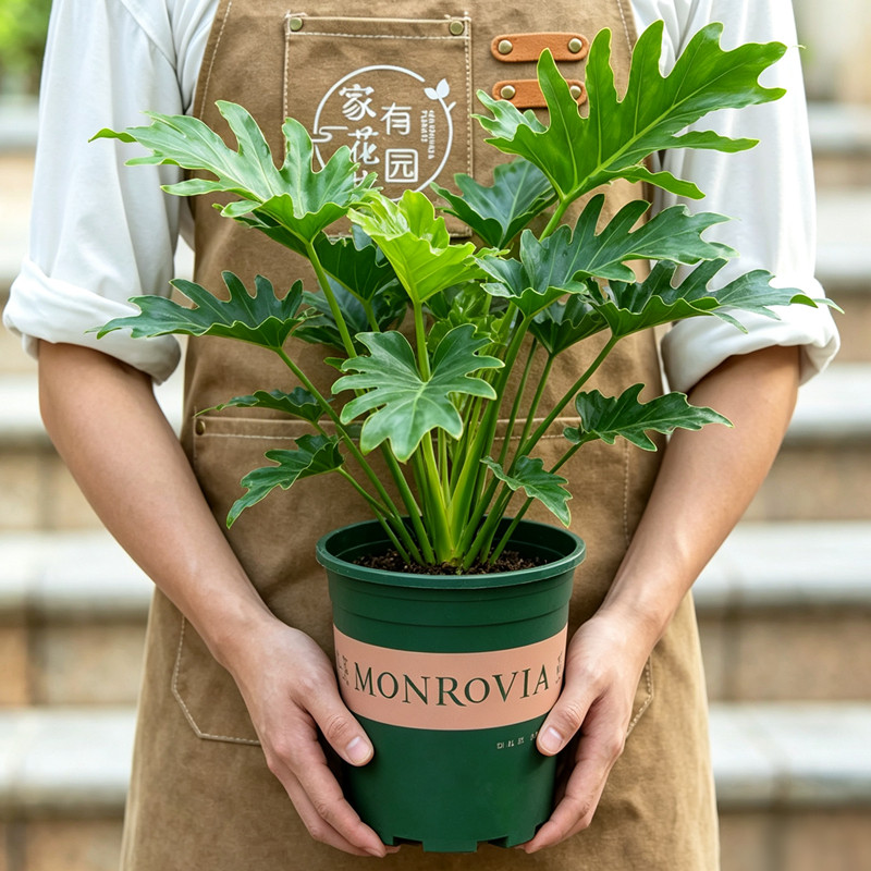 春羽盆栽绿植小天使土培室内阳台客厅办公室花卉观叶植物大叶春雨
