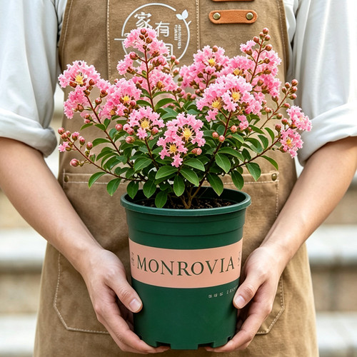 紫薇花盆栽带花苞树苗