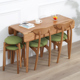 可折叠餐桌伸缩省空间现代简约长方形北欧家用饭桌窄户型实木桌子