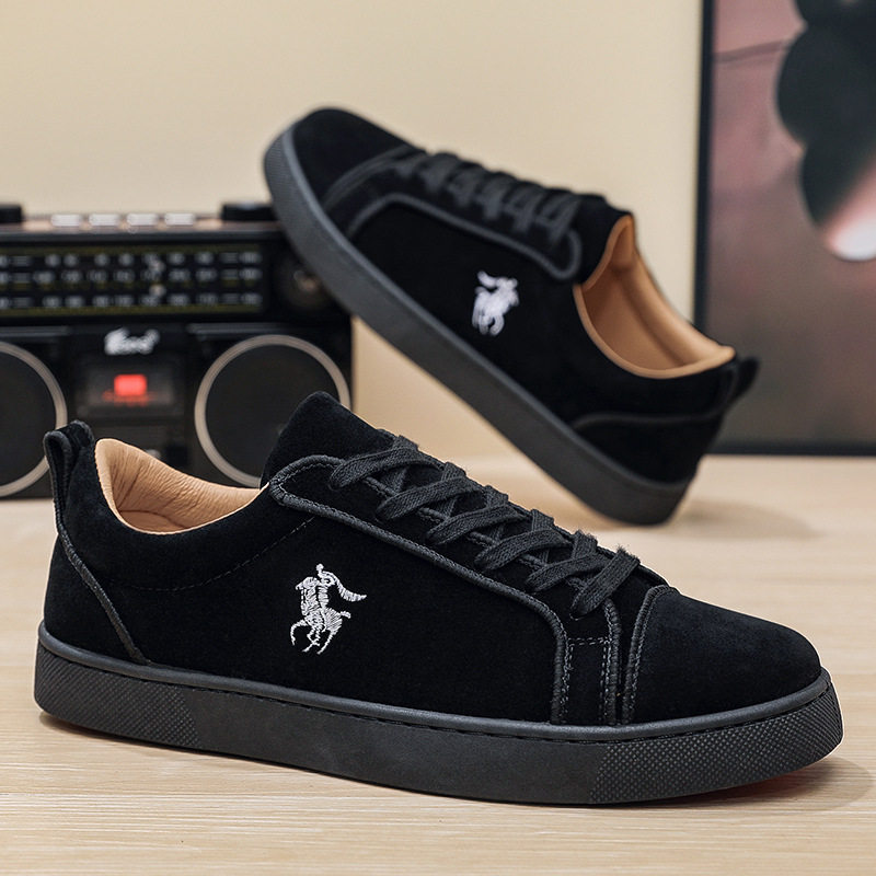 欧洲站潮牌红底低帮男士休闲板鞋2025新款潮流轻奢黑武士社会男鞋,流行男鞋,休闲板鞋,淘宝优惠券,粉丝福利购,淘宝优惠卷