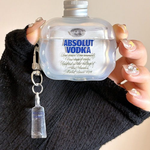 小众创意个性立体伏特加酒瓶挂件适用airpodspro3保护套airpods4耳机套三代pro2苹果无线蓝牙耳机壳保护套潮