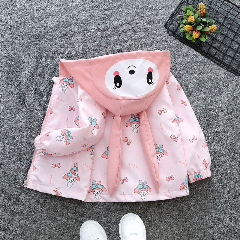 儿童卡通兔外套春秋新款女童洋气上衣男宝连帽风衣休闲夹克萌宝装,童装/婴儿装/亲子装,风衣,淘宝优惠券,粉丝福利购,淘宝优惠卷