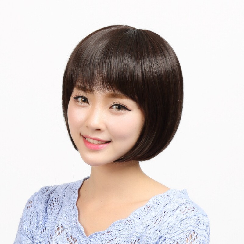 2024年新款真发假发女短发免打理波波头全真发中年女士全头套妈妈