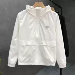 High-Quality White Hooded Jacket for Men, Trendy Brand, Cool and Classy Top, New Spring/Autumn 2026 Clothing
