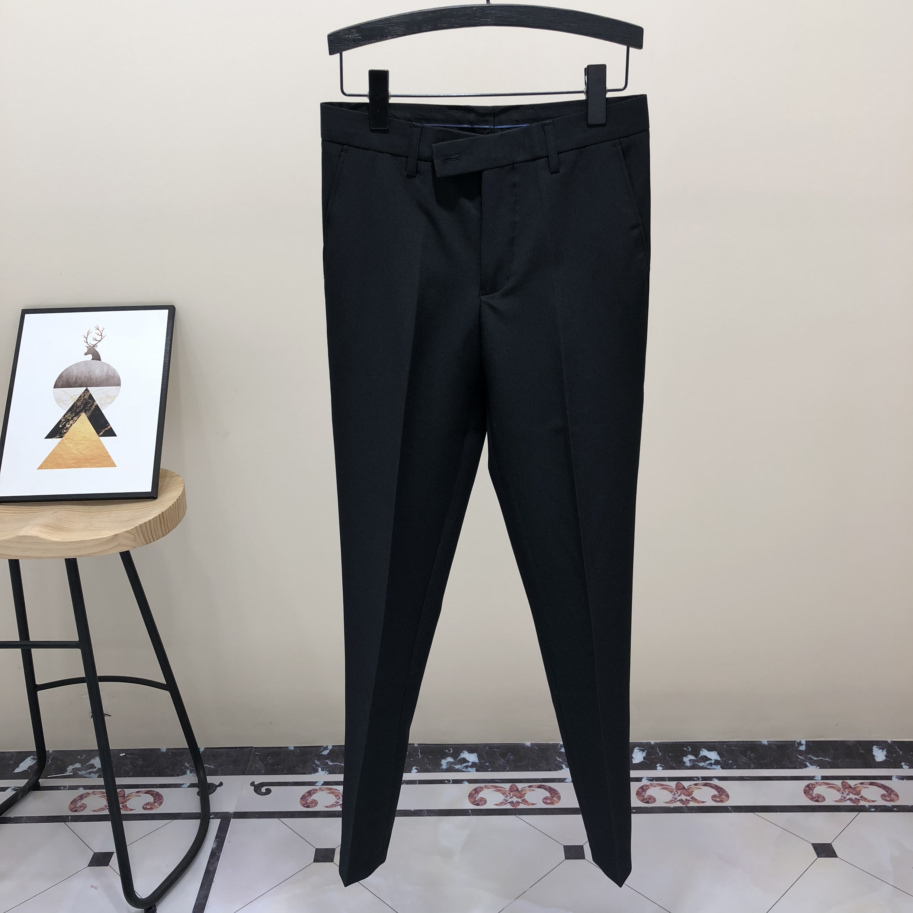 2023男式裤子夏季薄款黑色西装裤休闲长裤男九分裤商务正装西服裤,男装,西裤,淘宝优惠券,粉丝福利购,淘宝优惠卷