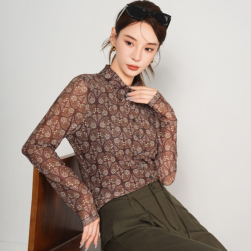 正品百搭气质显瘦中年衬衫女上衣