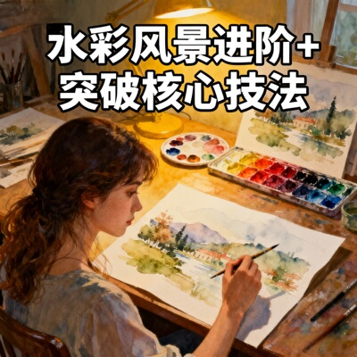 水彩风景进阶心法提升线上课程