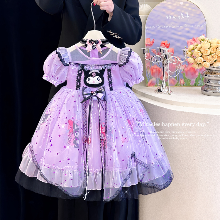 女童库洛米公主裙洋气儿童连衣裙