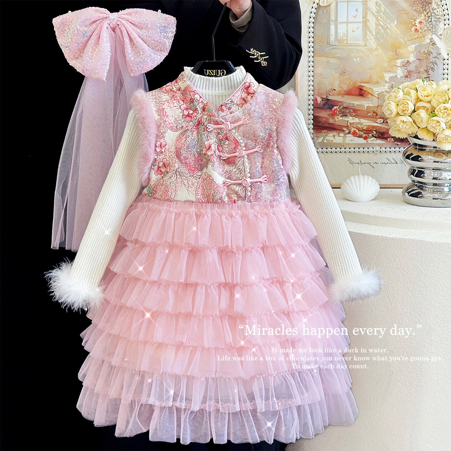 女童国风连衣裙冬季2026新款儿童新中式拜年服加绒古装汉服公主裙,童装/婴儿装/亲子装,连衣裙,淘宝优惠券,粉丝福利购,淘宝优惠卷