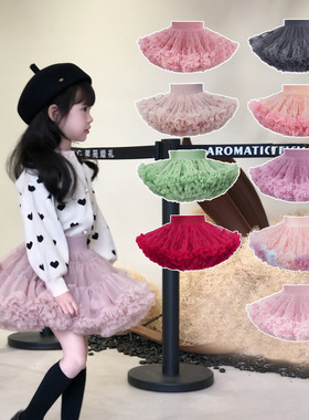女童Tutu裙套装春秋季儿童礼服蓬蓬网纱裙宝宝生日兔兔裙子半身裙