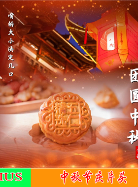 中国风祝福3D喜庆红色文字团圆相册图文宣传片头ED模板edius中秋