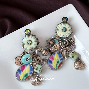 中古法产Reminiscence打标多元素扫肩耳夹