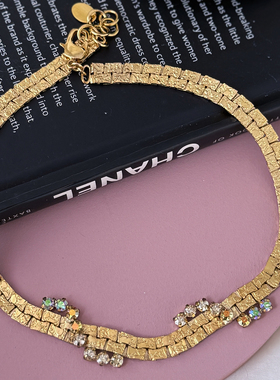 法产Crezus Paris超美熔岩金水晶项链