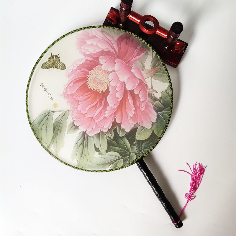 团扇真丝透明舞台中式古风宫廷扇