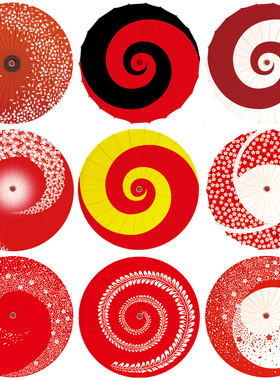 日式油纸伞红色螺旋舞蹈道具伞旗袍汉服走秀防水防晒流苏款装饰伞