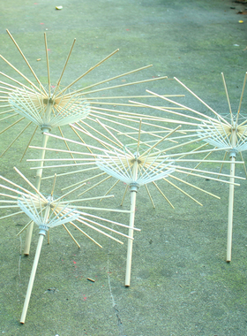 油纸伞diy材料包伞架配套伞骨纯手工制作古风汉服伞配件楠竹伞条