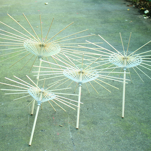 油纸伞diy材料包伞架配套伞骨纯手工制作古风汉服伞配件楠竹伞条