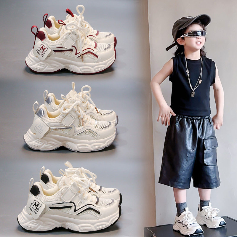 儿童单网运动鞋2025新款春夏女童鞋子透气网面男童鞋夏季宝宝网鞋