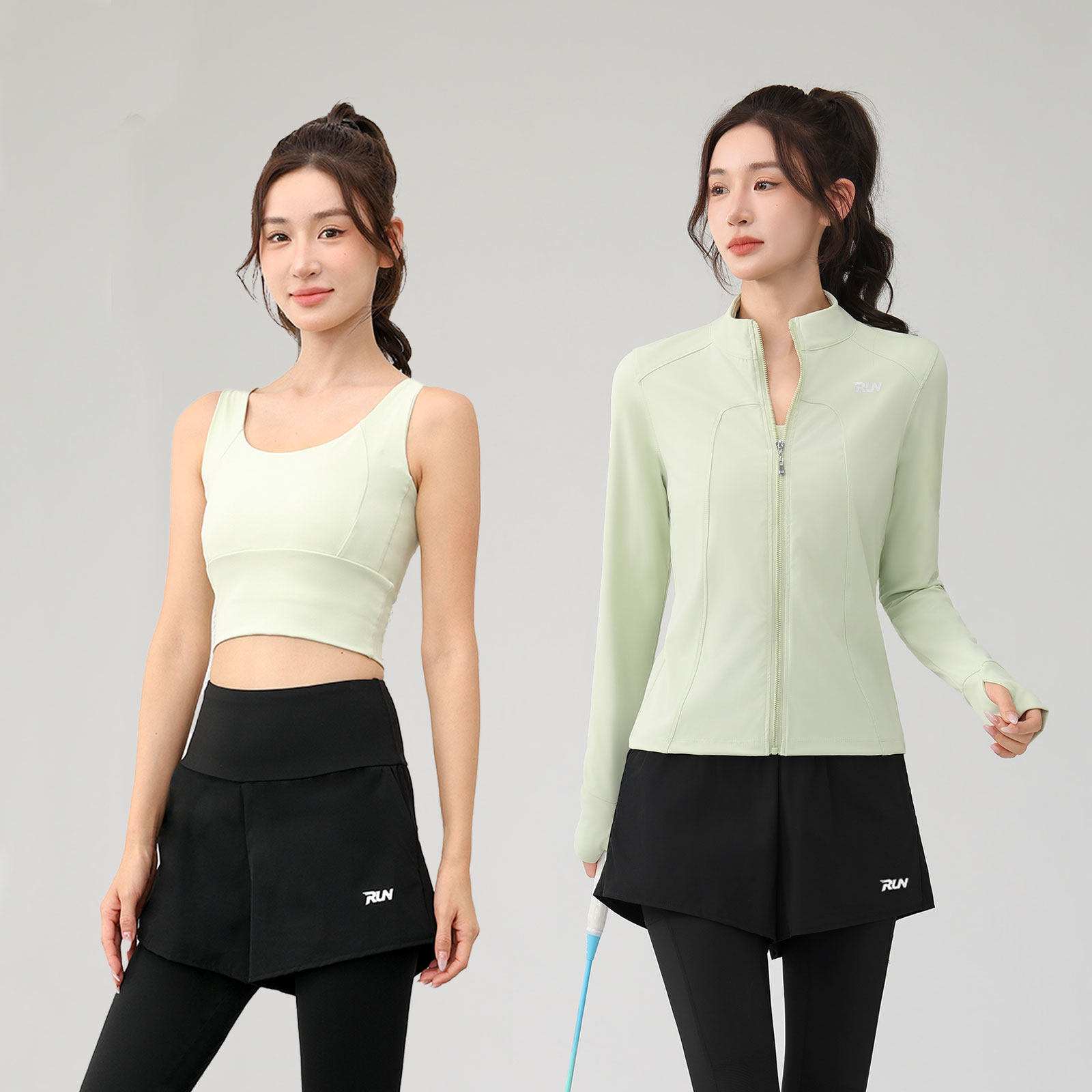 运动套装女2026新款春夏季跑步三件套健身服瑜伽服女修身速干晨跑