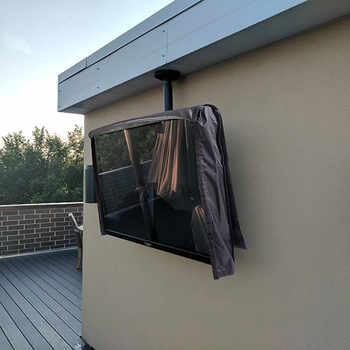 户外电视机罩全包outdoor tv cover防水防尘牛津布机罩可视 pvc膜
