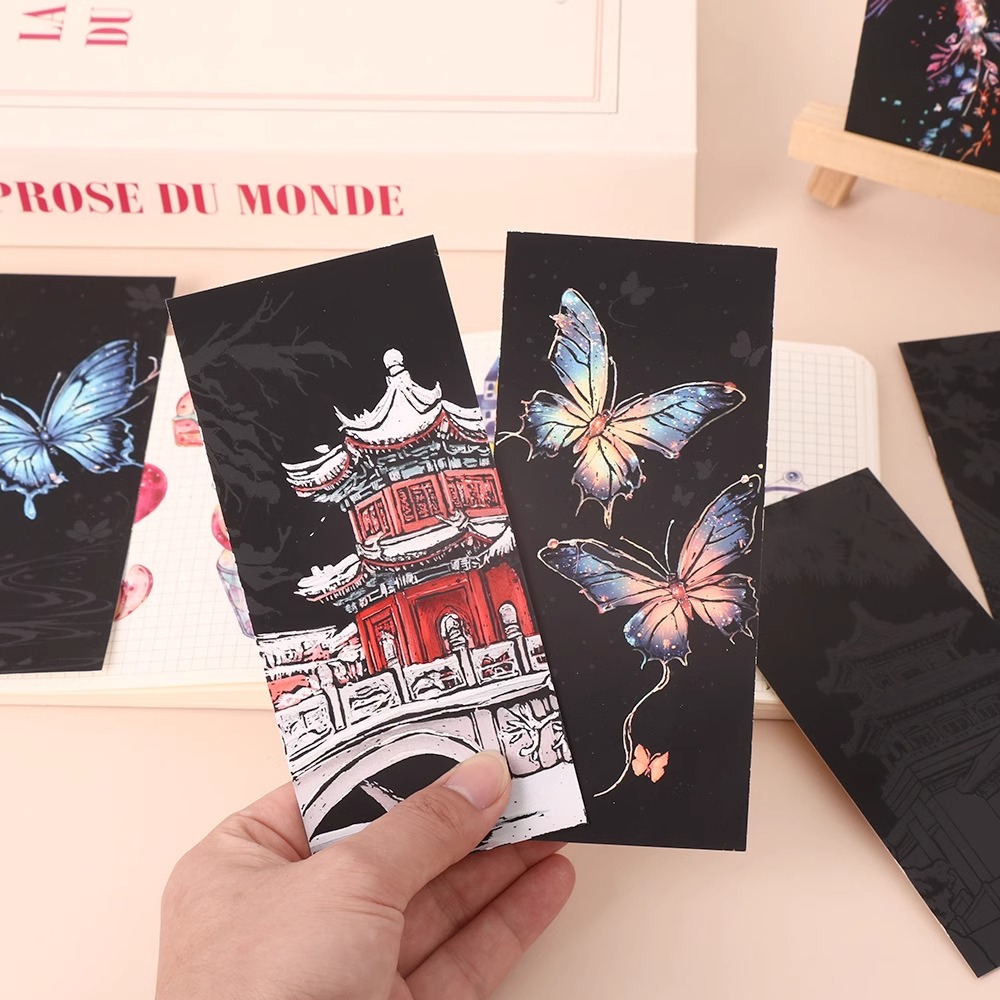 炫彩刮刮画纸便签书签手工diy绘画便携儿童成人趣味减压玩具涂鸦