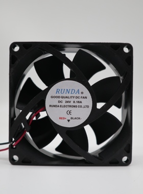 全新 润达RUNDA 8CM RD8025B24H 24V 0.18A 变频器 散热风扇