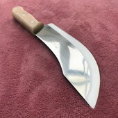 德国进口合金钢锻打屠宰分割拉肉刀杀猪卖肉刀屠夫专业剥皮刀弯刀